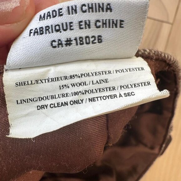 Nine West Tweed Beret – Brown Wool Blend Lined - Picture 5 of 7